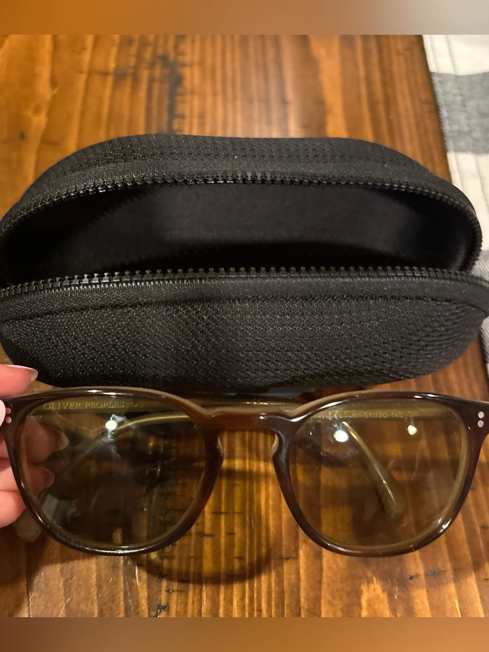 Brown Round Sunglasses with Amber Lenses